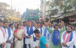 बसखारी में शान से निकला अंबेडकर जयंती का जुलूस, सुरक्षा के रहे व्यापक इंतेजाम