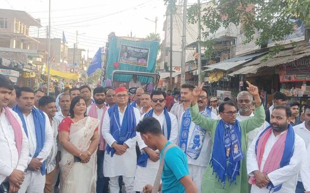 बसखारी में शान से निकला अंबेडकर जयंती का जुलूस, सुरक्षा के रहे व्यापक इंतेजाम